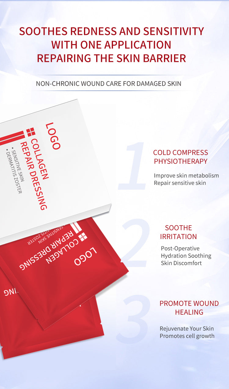 Mặt nạ Collagen tái tổ hợp loại III của con người Dưỡng ẩm Mặt nạ sửa chữa Polypeptide cơ bắp nhạy cảm OEM Xử lý OEM