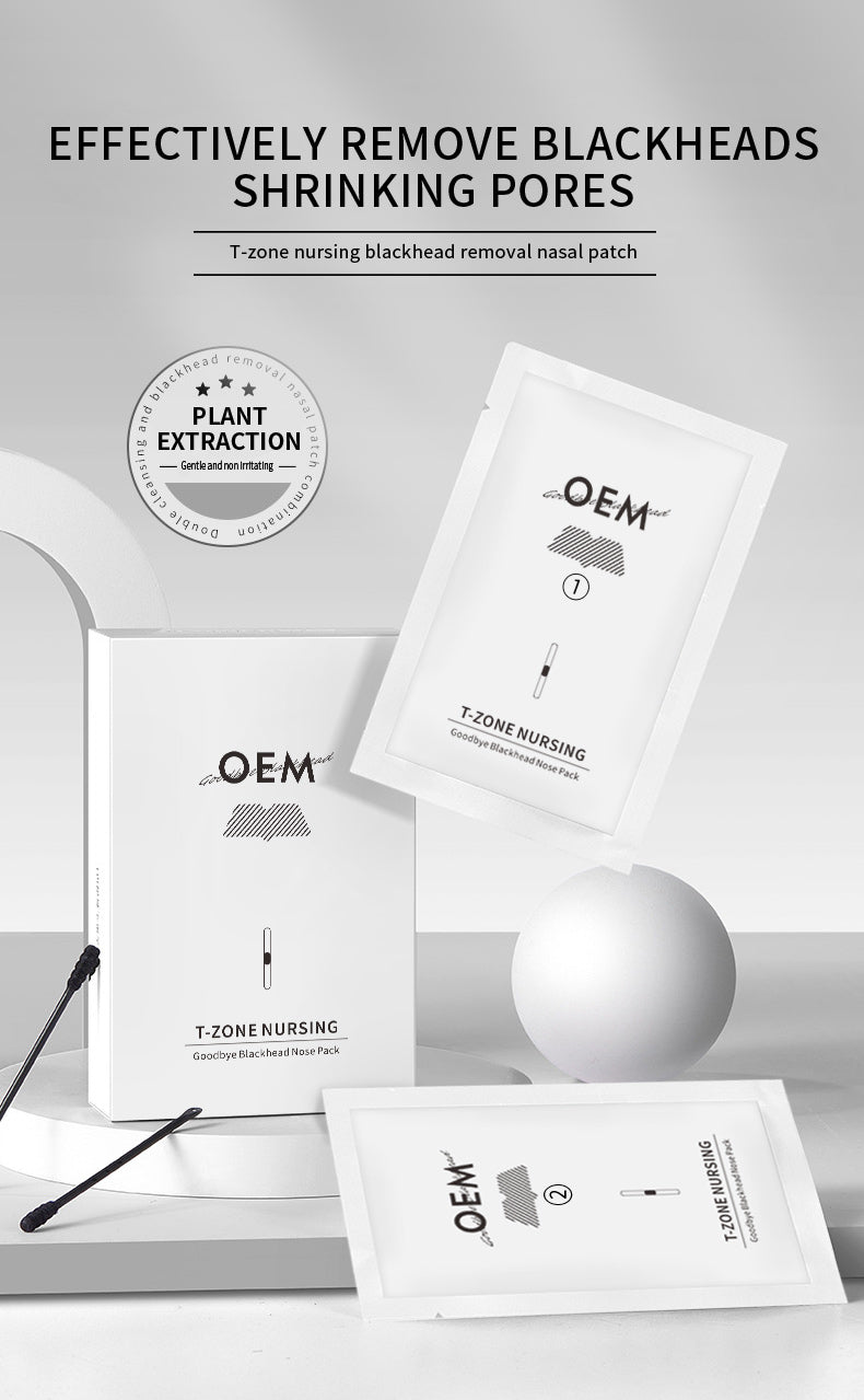 Miếng dán mũi loại bỏ mụn đầu đen chăm sóc vùng T-Zone OEM/ODM có sẵn