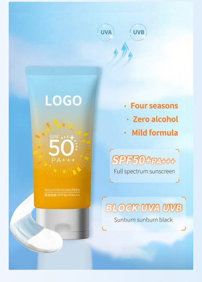 Kem chống nắng cách ly chống tia cực tím 50 lần SPF +++ trang điểm quốc gia giấy chứng nhận đặc biệt kem chống nắng bốn mùa xử lý tùy chỉnh